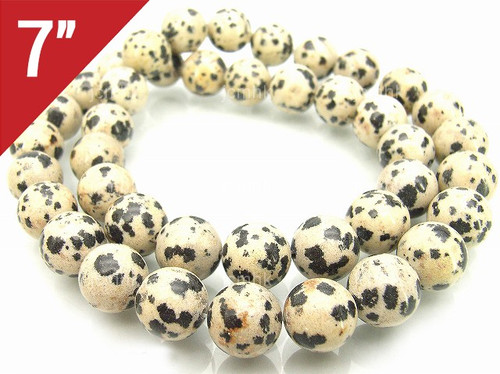 10mm Dalmatian Jasper Round Loose Beads About 7" natural [i10b23]
