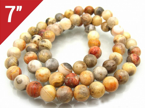 10mm Crazy Lace Agate Round Loose Beads About 7" natural [i10r28]