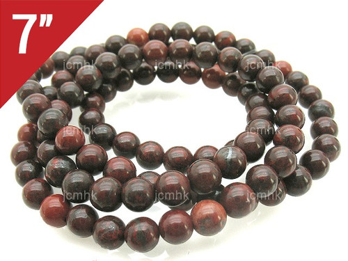 8mm Poppy Jasper Round Loose Beads About 7" natural [i8b22]