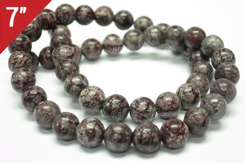 8mm Brown Snowflake Round Loose Beads About 7" natural [i8b4]