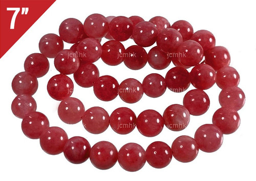 8mm Rhodonite Jade Round Loose Beads About 7" dyed [i8b5d]