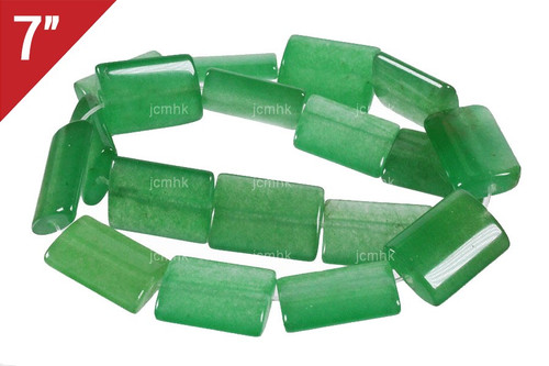 13x18mm Green Agate Pillow Loose Beads 7" [is510]