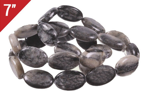 15x20mm Picasso Jasper Puff Oval Loose Beads 7" natural [is7b20-15]