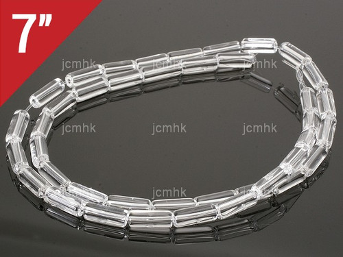 4x13mm Crystal Tube Loose Beads 7" synthetic [iu78a5]