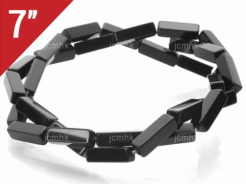 4x13mm Black Onyx Cube Loose Beads 7" [iu81]