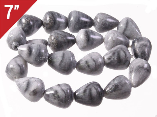 14x18mm Zebra Jasper Teardrop Loose Beads 7" [iwa131]