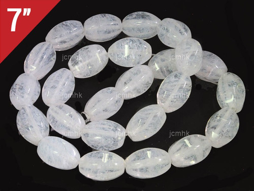 10x16mm Crack Crystal Oval Rope Loose Beads 7" [iwa259]