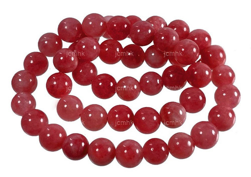 12mm Rhodonite Jade Round Beads 15.5" dyed [12b5d]