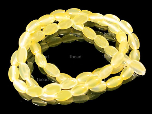 4x6mm Lemon Agate Rice Beads 15.5" natural [a214b]