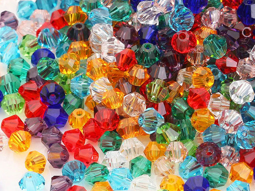 Mix & Match 4mm Crystal Faceted Bicone 100 Beads [xu21]