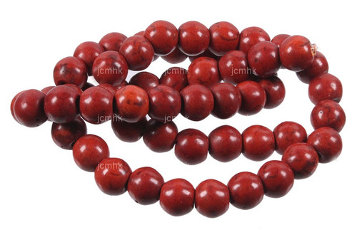 10mm Coffee Magnesite Round Beads 15.5" [10tc]