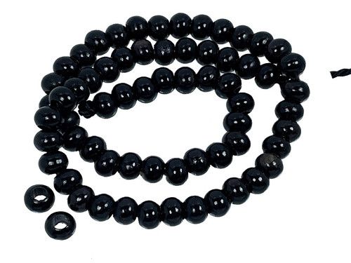 6x8mm Buffalo Horn Pony Beads 7" A grade, 4mm hole [6z3b]