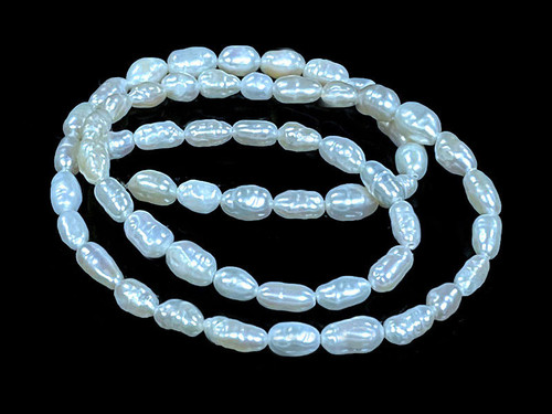 3-4mm Rice Freshwater Pearl 14-15" A Grade Lustre [p4b]