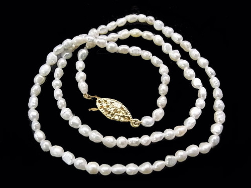 4mm Freshwater Pearl Necklace 17", , A Grade Lustre [p101n]