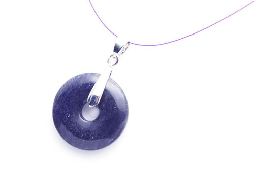 25mm Blue Aventurine Donut Pendant 1pc. [y958bp]