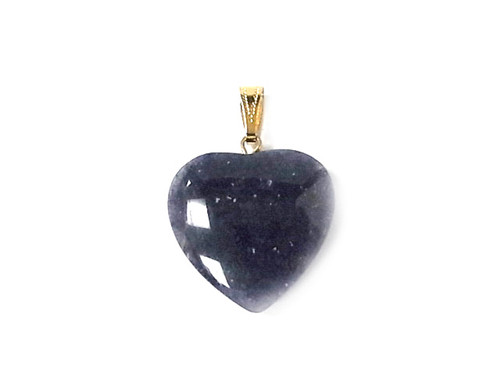 25mm Blue Aventurine Heart Pendant [y204b]