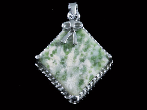 15x15mm Tree Agate Square Pendant Brass Silver Plated [y840c]