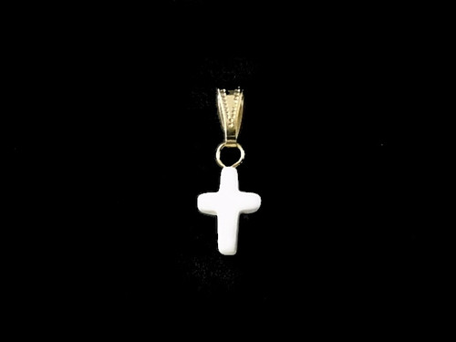 10x15mm Freshwater Pearl Shell Cross Pendant [y108b]