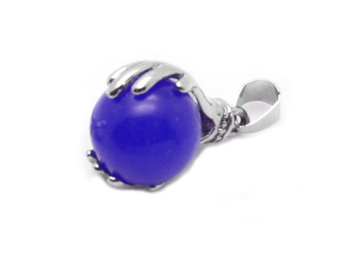 25mm Lucky Hand Pendant With 12mm Lapis Jade Ball [y848-b74]