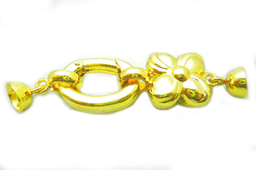 14K Gold Plated 60mm 1-4 Row Clasp [y321e]