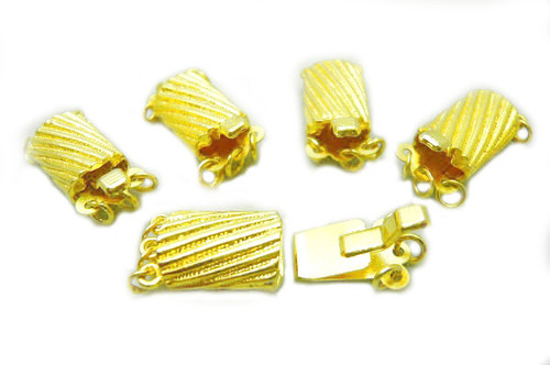 14K Gold Plated 10x20mm 3-4 Row Clasp [y320d]