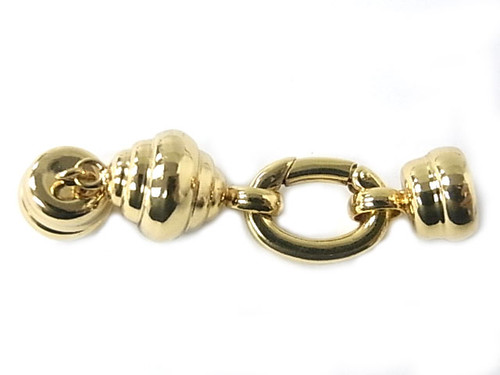 14K Gold Plated 65mm 4-6 Row Clasp [y321a]