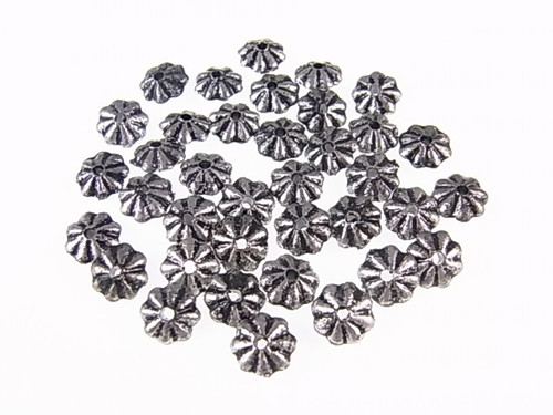 6x3mm Silver Plated Plastic Melon Disc Beads 100pcs [y514a]