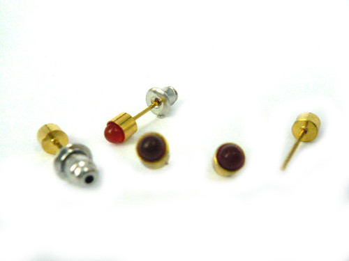 6mm Carnelian Round Designer Earring [y267e]