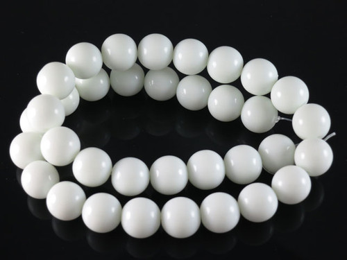 12mm White Obsidian Round Beads 15.5" [12b98]