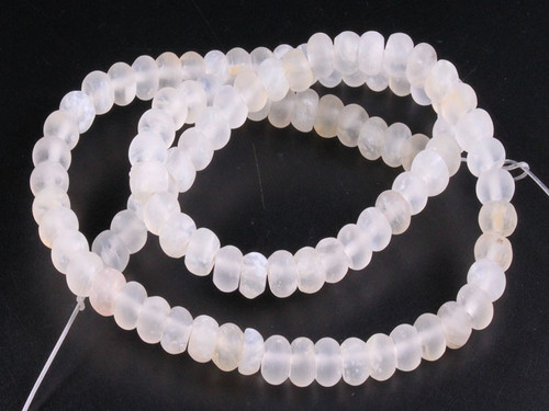 6mm Matte Crystal Rondelle Beads 15.5" synthetic [u93a5m]