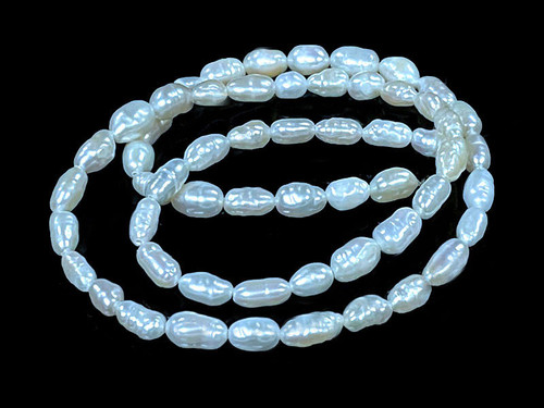 4-5mm Rice Freshwater Pearl 14-15" A Grade Lustre [p5b]