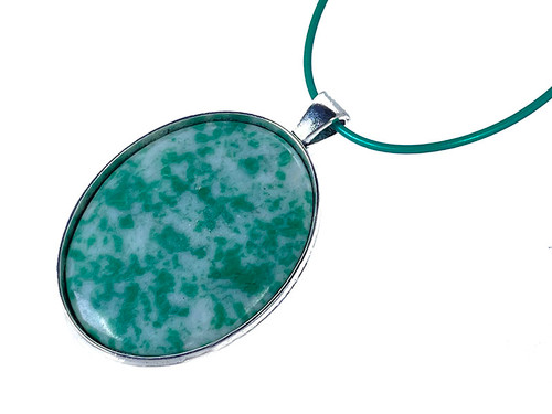 30x40mm China Jade Oval Cabochon Pendant [y723bs]