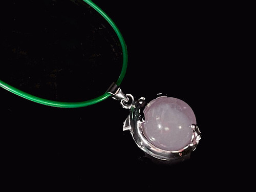 25mm Dolphin Pendant With 12mm Sky Quartz Ball [y746-b6]