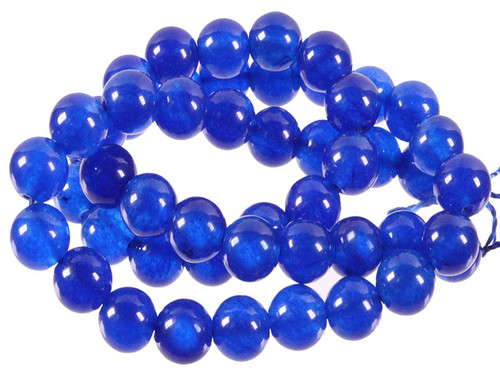 12mm Lapis Ice Quartz Round Beads 15.5" dyed [12r19l]