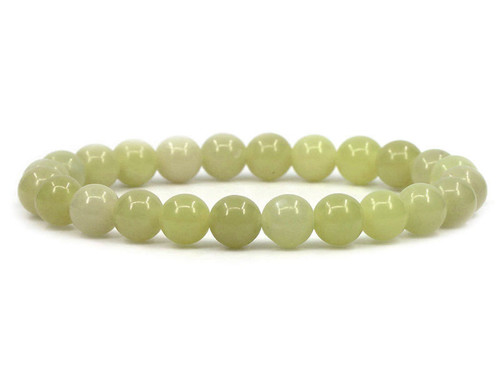 6mm Matte Lemon Agate Elastic Bracelet 7.5" dyed [b2b82m]