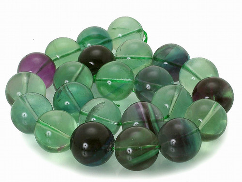 12mm Rainbow Fluorite Round Beads 15.5" natural [12r8]