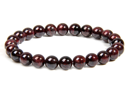 10mm Matte Poppy Jasper Elastic Bracelet 7.5" natural [b4b22m]