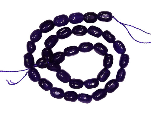 8x10mm Lapis Jade Pebble Beads 15.5" dyed[h20l]