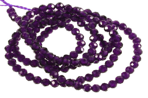 2mm Violet Cyrstal Glass Faceted Beads 15.5" 230-250pcs. [u22e]