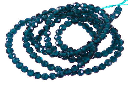 2mm Zircon Cyrstal Glass Faceted Beads 15.5" 230-250pcs. [u22j]