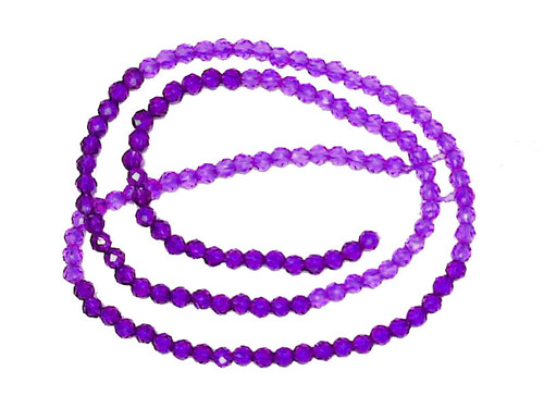 2mm Mix Purple Cyrstal Glass Faceted Beads 15.5" 230-250pcs. [u22xp]