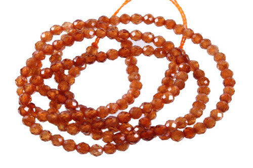 3mm Orange Cyrstal Glass Faceted Beads 15.5" 140-150pcs. [u23h]