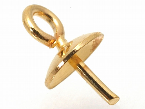 14Kt 585 Solid Gold 4x7mm Bail Finding 1 Pc. [x137a]