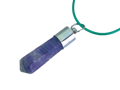 10x30mm Fluorite Hexagon Healing Pendant Part [y748e]