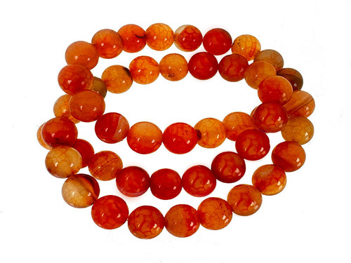 4mm Orange Spider Agate Round Beads 15.5"  [4f40]