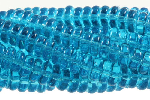 8mm Aquamarine Rondelle Beads 80pcs synthetic [u14a34]