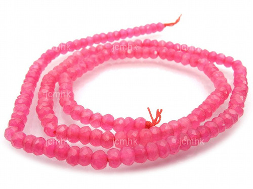 6mm Rhodonite Jade Faceted Rondelle Beads 15.5" dyed [sc2c54]