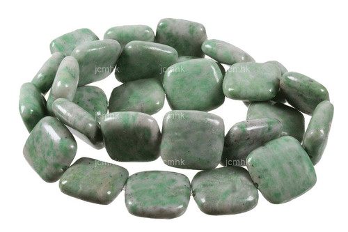 12mm China Jade Puff Square Beads 15.5" natural [s5a27-12]
