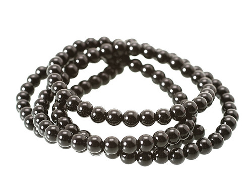 4mm Agate Obsidian Round Beads 15.5" [4c67]