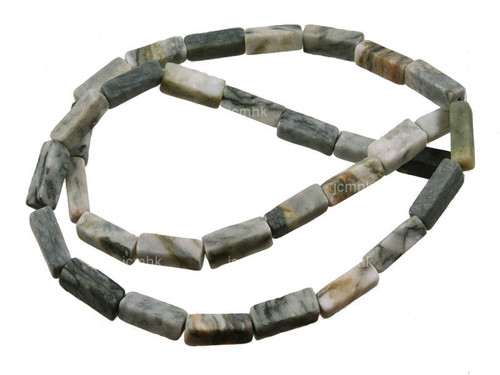 4x13mm Matte Picasso Jasper Cube Beads 15.5" natural [s1b20-13cm]